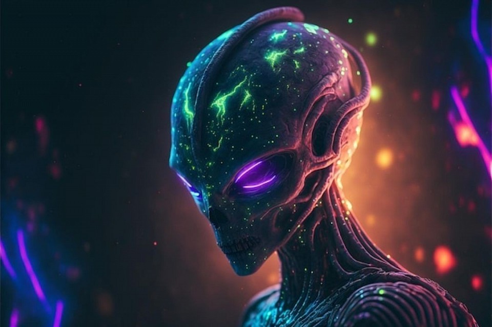 He is an it, without sexual identity...his name is Qrauk. He is of The Hryn Species, from Dotra Greivnuu Xabraverse. Healers, they can cure many MANY of their aliens's native illnesses...all uncommonly knowne to Earth...and no they don't have the common cold there